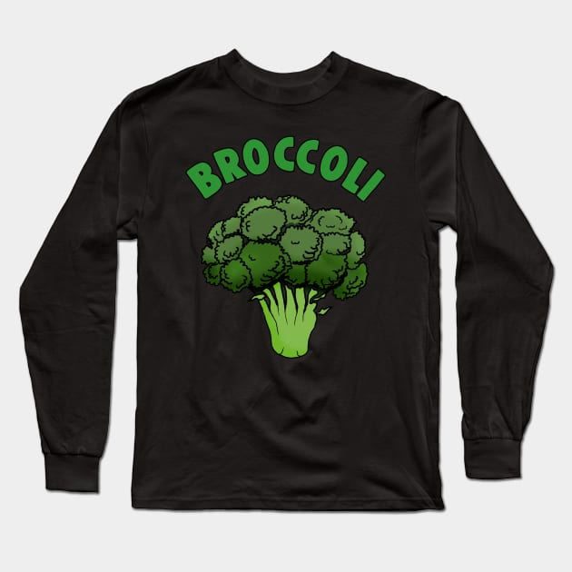 Big Green Broccoli Long Sleeve T-Shirt by Barnyardy